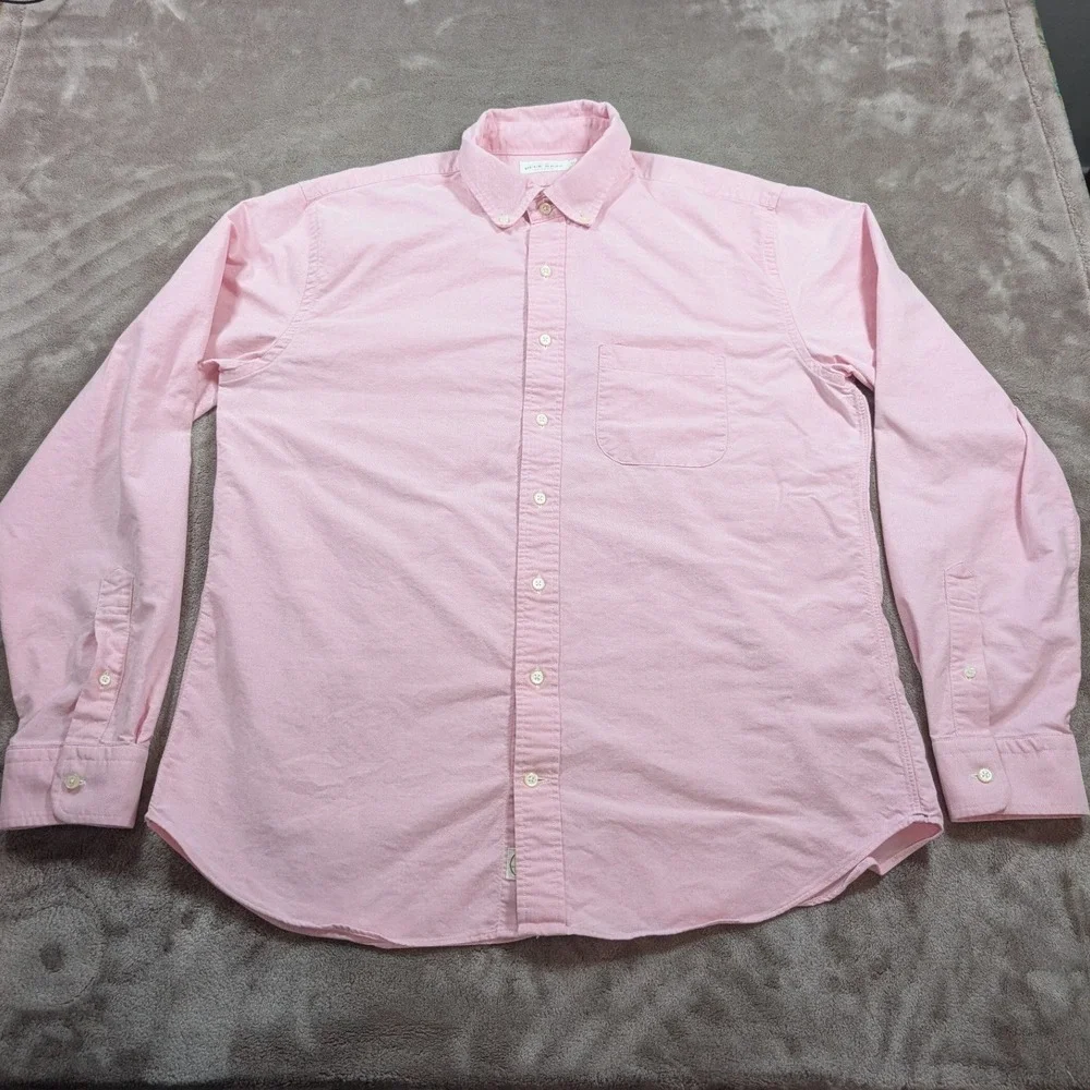 Duck Head Button Down Shirt Mens XL Pink Oxford Cloth Long Sleeve Made in USA